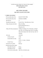 Đề cương chi tiết học phần Đại số tuyến tính