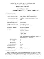 Đề cương chi tiết học phần: Thiết kế và lắp đặt chuyền may - ĐH Kinh tế-Kỹ thuật Công nghiệp