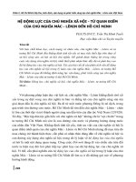 Hệ động lực của chủ nghĩa xã hội - từ quan điểm của chủ nghĩa Mác - Lênin đến Hồ Chí Minh