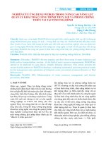 Nghiên cứu ứng dụng Webgis trong nâng cao năng lực quản lý khai thác công trình thủy lợi và phòng chống thiên tai tại tỉnh Thái Bình