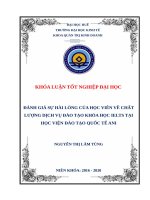 đánh giá sự hài lòng của học viên về chất lượng dịch vụ đào tạo khóa học ielts tại học viện đào tạo quốc tế ani 