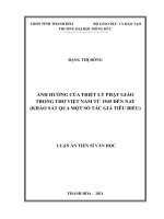 Ảnh hưởng của triết lý phật giáo trong thơ việt nam từ 1945 đến nay (khảo sát qua một số tác giả tiêu biểu) 