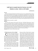 Thể thơ và nghệ thuật sử dụng câu chữ trong ca dao - dân ca xứ Nghệ