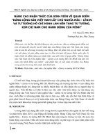 Nâng cao nhận thức của sinh viên về quan điểm “Đảng cộng sản Việt Nam lấy chủ nghĩa Mác - Lênin và tư tưởng Hồ Chí Minh làm nền tảng tư tưởng, kim chỉ nam cho hành động của mình”