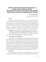Những lợi ích và sự cần thiết phải nhận thức lại về đào tạo trực tuyến tại Việt Nam góc nhìn sâu hơn về vai trò của đào tạo trực tuyến với việc giảng dạy tin học ở các trường đại học Việt Nam