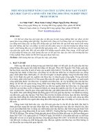 Một số giải pháp nâng cao chất lượng đào tạo và kết quả học tập của sinh viên trường ĐH Công nghiệp Thực phẩm Tp. HCM