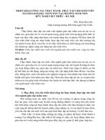 Triển khai công tác thực hành, thực tập cho sinh viên ngành Giáo dục mầm non tại Trường mầm non Hữu nghị Việt Triều - Hà Nội