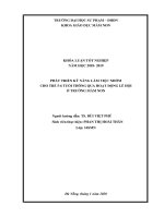 Phát triển kỹ năng làm việc nhóm cho trẻ 5 6 tuổi thông qua hoạt động lễ hội ở trường mầm non 