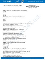 Đề thi HK2 năm 2020 môn GDCD lớp 6 Trường THCS&THPT Ngô Thời Nhiệm