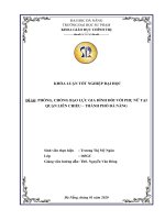 Phòng, chống bạo lực gia đình đối với phụ nữ tại quận liên chiểu   thành phố đà nẵng 