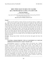 Kiểu tính cách văn hóa Tây Nam Bộ qua “Hương rừng Cà Mau” của Sơn Nam