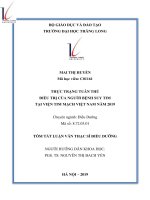 Tóm tắt luận văn Thạc sĩ Y tế công cộng: Thực trạng tuân thủ điều trị của người bệnh suy tim tại Viện Tim mạch Việt Nam năm 2019