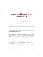 Bài giảng Tài chính quốc tế: Bài 1 - ThS. Trần Thị Hải An