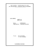 Giáo trình Đồ gá - ĐH Sư Phạm Kỹ Thuật Nam Định