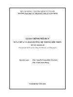 Giáo trình Sửa chữa và bảo dưỡng hệ thống bôi trơn - ĐH Sư Phạm Kỹ Thuật Nam Định