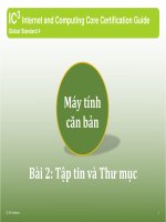 Bài giảng Máy tính căn bản – Bài 2: Tập tin và thư mục