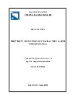 luận văn thạc sĩ phát triển nguồn nhân lực tại bảo hiểm xã hội tỉnh quảng ngãi 