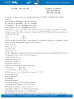 Đề kiểm tra 1 tiết môn Hóa học 12 năm 2020 Trường THPT Du Tiên 1