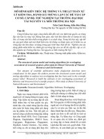 Mô hình kiến trúc hệ thống và thuật toán xử lý kiểm tra, đánh giá trùng lặp các đề tài cấp cơ sở, cấp bộ, thử nghiệm tại trường Đại học Tài nguyên và Môi trường Hà Nội