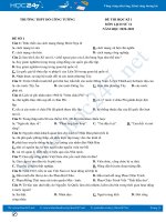 Bộ 3 đề thi HK1 môn Lịch sử 12 năm 2020 có đáp án Trường THPT Đỗ Công Tường