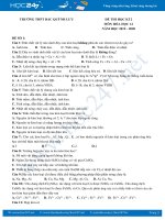 Bộ 3 đề thi HK2 năm 2020 môn Hóa học 12 Trường THPT Bắc Quỳnh Lưu