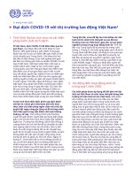 Đại dịch COVID-19 với thị trường lao động Việt Nam