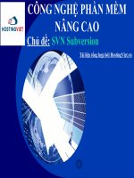 Bài giảng Công nghệ phần mềm nâng cao: SVN Subversion