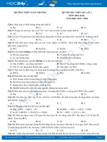 Đề thi thử THPT QG năm 2020 môn Hóa học có đáp án chi tiết Trường THPT Xuân Trường