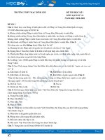 Bộ 3 đề thi HK1 môn Lịch sử 12 có đáp án năm 2020 Trường THPT Mạc Đỉnh Chi