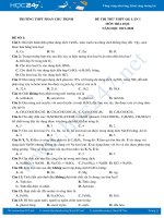 Bộ 4 đề thi thử THPT QG lần 1 môn Hóa học năm 2019-2020 Trường THPT Phan Chu Trinh