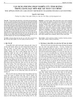 Vận dụng phương pháp nghiên cứu tình huống trong giảng dạy môn học Kế toán tài chính