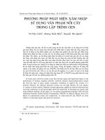 Phương pháp phát hiện xâm nhập sử dụng văn phạm nối cây trong lập trình gen