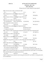 đề thi thử TN THPT 2021   môn hóa   penbook   đề số 15   file word có lời giải