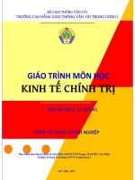 Giáo trình môn học Kinh tế chính trị (Nghề: Kế toán doanh nghiệp): Phần 1