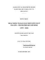 Hoạt động ngoại giao nhân dân ở sài gòn   thành phố hồ chí minh (1975   2010     