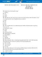 Bộ 50 câu hỏi trắc nghiệm ôn tập giữa HK1 môn Hóa học 12 năm 2020 Trường THPT Trần Quốc Tuấn