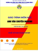 Giáo trình môn học Anh văn chuyên ngành Kế toán (Nghề: Kế toán doanh nghiệp)