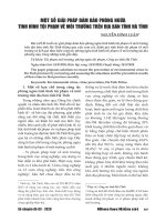 Một số giải pháp đảm bảo phòng ngừa tình hình tội phạm về môi trường trên địa bàn tỉnh Hà Tĩnh