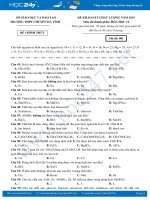 Đề khảo sát chất lượng môn Hóa 12 năm 2019 - Trường THPT Chuyên Hà tĩnh (có hướng dẫn giải chi tiết)