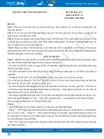 Bộ 3 đề thi HK1 môn Lịch sử 12 năm 2020 có đáp án Trường THPT Nguyễn Khuyến