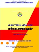 Giáo trình môn học Thống kê doanh nghiệp (Nghề: Kế toán doanh nghiệp): Phần 1