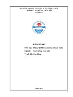 Bài giảng động vật không xương sống ở nước