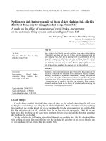 Nghiên cứu ảnh hưởng của một số tham số kết cấu hãm lùi - đẩy lên đến hoạt động máy tự động pháo hai nòng 37mm K65