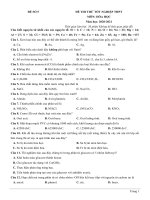 đề thi thử TN THPT 2021   môn hóa học   nhóm GV MGB   đề 5   file word có lời giải chi tiết