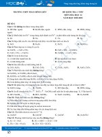 Bộ 5 đề kiểm tra 45 phút môn Hóa học 12 năm 2020 có đáp án Trường THPT Phan Đình Giót