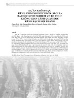 Dự án khôi phục kênh Cheonggyecheon (Seoul) bài học kinh nghiệm về tổ chức không gian cảnh quan dọc kênh rạch nội thành