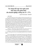 Tác dụng bất ngờ cho ngân sách nhà nước nếu giảm thuế cho doanh nghiệp xuống còn 15-17%