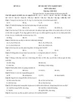 đề thi thử TN THPT 2021   môn hóa học   nhóm GV MGB   đề 13   file word có lời giải chi tiết