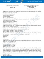 Đề thi thử THPT QG môn GDCD năm 2020 Trường THPT Thanh Miện lần 1 có đáp án