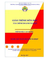 Giáo trình môn học Tài chính doanh nghiệp - Trường CĐ GTVT Trung ương I